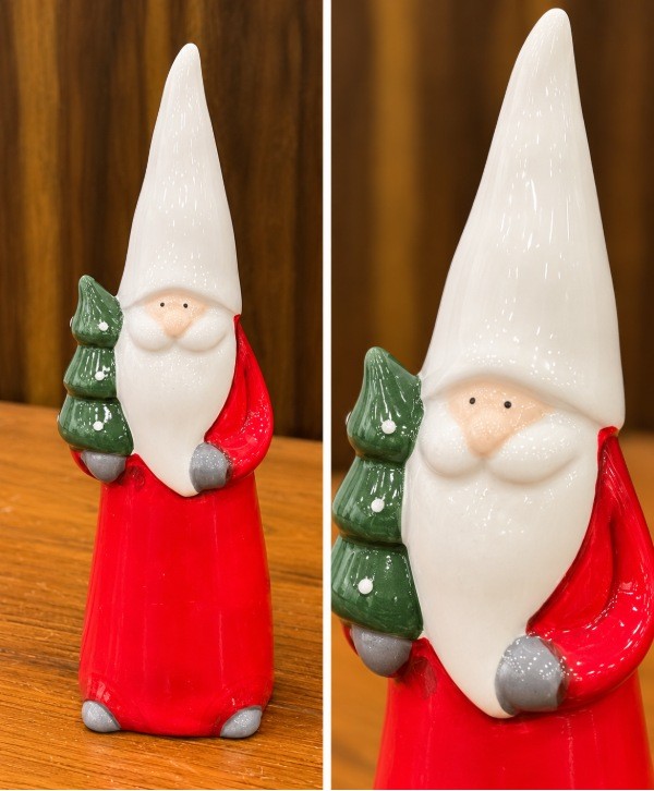 Glossy Ceramic Christmas Gnome – Charming Festive Home Décor