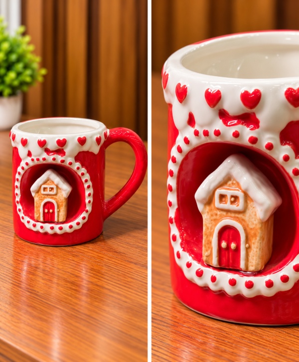 Festive Gingerbread House Mug – Charming Christmas Holiday Drinkware