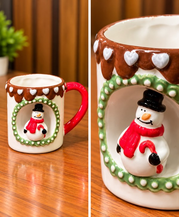 Festive Snowman Ceramic Mug – Charming Christmas Drinkware