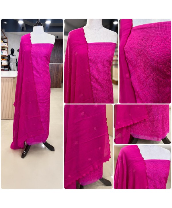 Majanda Tussar Kotta Salwar Material with Full Thread Work