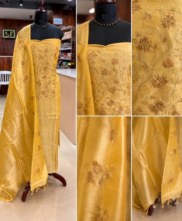 Pure Tussar Silk Salwar Material 